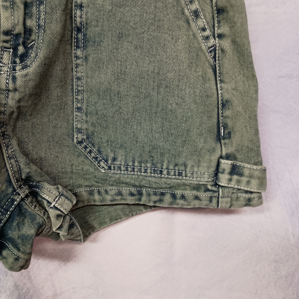 Wild Fable Green/Blue Denim Highโ Waisted Shorts - Picture 2 of 5